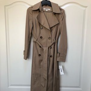 DKNY Long Khaki Trench Jacket